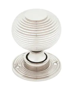 From The Anvil Polished Nickel Heavy Beehive Mortice/Rim Knob Set