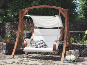 Patio Swing APRILIA Wood Dark Wood