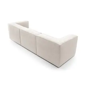 Doris Modular 4 Seater Sofa in White Cord Chenille