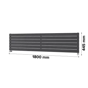 Ximax Vertirad HWH1195600A Anthracite Gas Horizontal Designer panel Radiator, (W)1800mm x (H)445mm