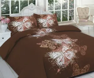 Luxuries Design Butterfly Printed Duvet Cover + Pillow Case Bed Set All Sizes