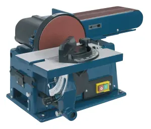 Sealey Belt/Disc Sander Bench Mounting 915 x 100mm/Diameter 150mm - Blue/Silver SM14