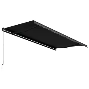 Berkfield Manual Retractable Awning 500x300 cm Anthracite