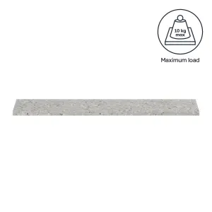 GoodHome Rigga Modular Terrazzo effect Terrazzo effect Rectangular Floating shelf (L)80cm x (D)19cm