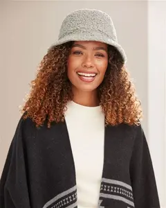 Cotton Traders Women's Reversible Borg Bucket Hat In Grey - Size M/L