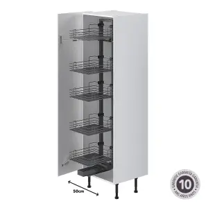 GoodHome Pebre Grey Soft-close Larder Pull-out storage