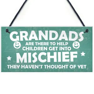 Red Ocean Funny Sign Grandad Birthday Gift Hanging Wall Plaque Fathers Day Gifts Man Cave Shed Sign