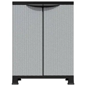 Berkfield Plastic Cabinet 68x39x92 cm Rattan Design