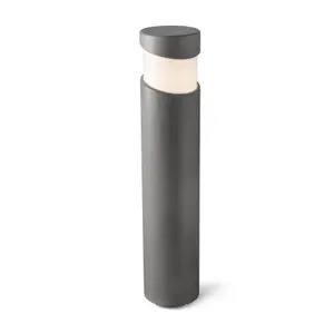 Luminosa Block Outdoor Bollard Light Concrete 1x E27 IP65