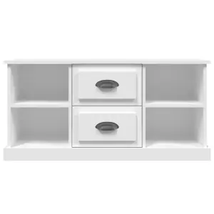 Berkfield TV Cabinet White 99.5x35.5x48 cm Engineered Wood