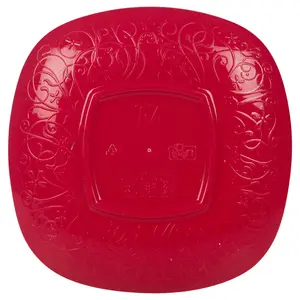 URBNLIVING 3cm Height Fuchsia 6 Plastic Side Plates