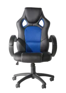 Daytona office chair with wheels in blue / black