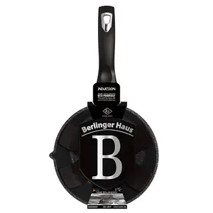 BERLINGER HAUS 16cm Non Stick Saucepan Cookware Induction Hob Cooking Pots Pan Black Silver