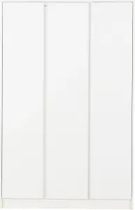 Malvern 3 Door Wardrobe in White Finish Hanging Rail and Shelving