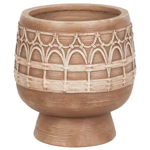 Plant Pot CICUTA Ceramic Light Brown