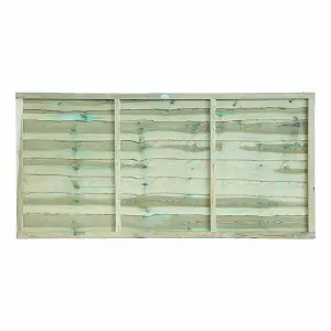 Grange Superior Vertical Trade Lap Panel - Pressure treated Timber - L4 x W182.8 x H90 cm - Green