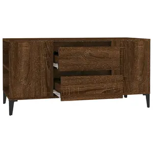 Berkfield TV Cabinet Brown Oak 102x44.5x50 cm Engineered Wood