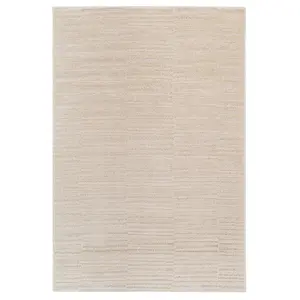 Silver and Grey Lined Abstract Area Rug 120cm x 170cm