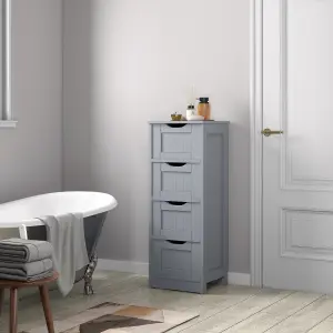 MCC Direct 4 drawer Bathroom Storage Unit Toby Grey