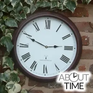 Outdoor Garden Wall Clock Perfect Time Radio Controlled 38cm