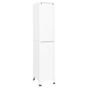 Berkfield Locker Cabinet White 38x40x180 cm Steel