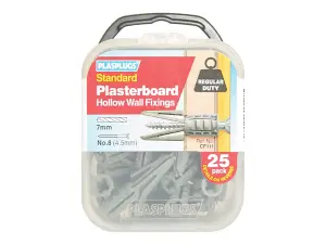 Plasplugs CF 111 Standard Plasterboard Fixings Pack of 25