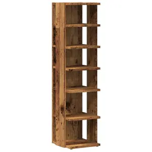 Berkfield Shoe Cabinet Old Wood 28x27x102 cm Engineered Wood