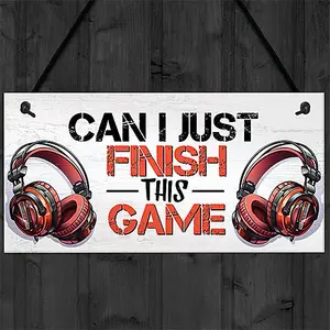 Red Ocean Funny Gaming Sign Gift For Christmas Gamer Gift Accessories For Boys Bedroom Games Room Gift For Son Brother