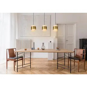 Lucide Firmin Classic Bar Pendant Light - 3xE27 - Matt Gold, Brass