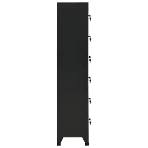 Berkfield Locker Cabinet Black 38x40x180 cm Steel