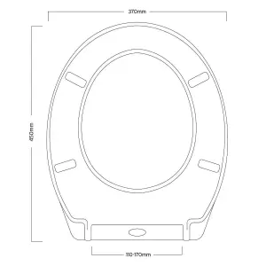 Showerdrape Granada White Quick Release Soft Close Toilet Seat