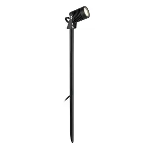 Luminosa Veron Outdoor Integrated LED Long Spike Ground Light Black IP65