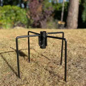 Set of 2 Bird Feeding Station Stabilisers Stand Bases (Black)