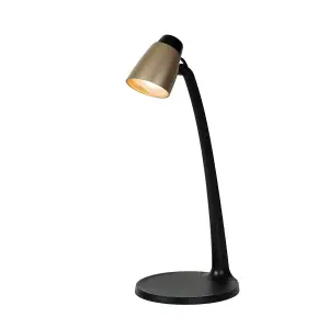 Lucide Ludo Classic Desk Lamp - LED - 1x4,5W 3000K - Matt Gold, Brass