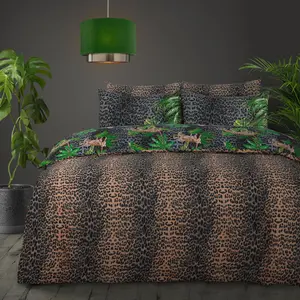 Rasheema Duvet Set Black/Green / Pretty Falling Jewels Gems / Super King - 2 Standard Pillowcases