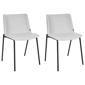 Set of 2 Dining Chairs ESBON Light Grey