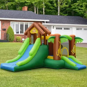 Inflatable Bounce House Slide Bouncy Jumping Castle Climbing Wall W/Air Blower