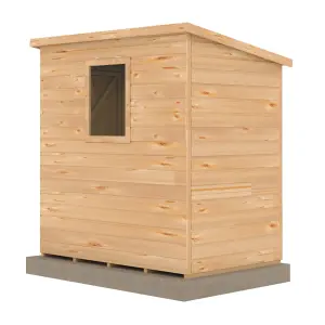 Shire Caldey Pent Shed Single Door 6x4 12mm Shiplap Style A