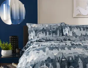 The Lyndon Company - NY/LDN/PAR/MUN Blue Duvet Set