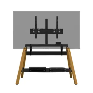 AVF Hoxton Quad Freestanding TV Stand, for TVs up to 86" - Light Wood