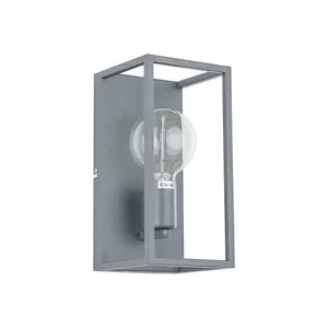 Luminosa Industrial And Retro Wall Lamp Grey 1 Light , E27