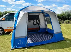 OLPRO Uno Breeze Inflatable Campervan Awning Blue & Grey