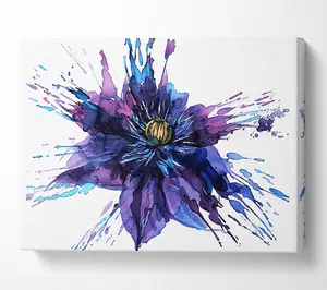 Water Lily Splash Canvas Print Wall Art - Medium 20 x 32 Inches