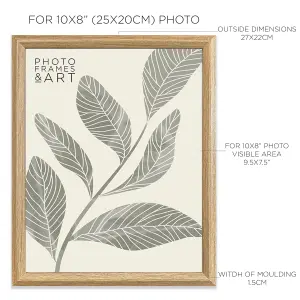 PF&A Oslo Oak 10x8 Frames With Glass - Pack of 4