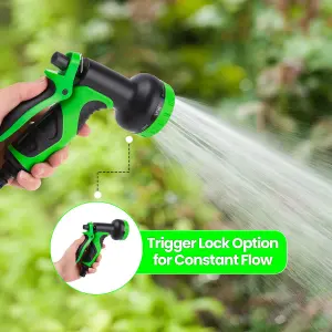 15m Expandable Garden Hose Pipe with 7 Function Anti Kink Water Hose Gun