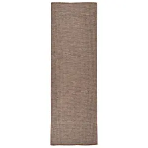 Berkfield Outdoor Flatweave Rug 80x250 cm Brown