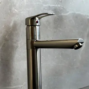 Liquida W16BN Single Lever 360 Degree Swivel Spout Brushed Nickel Kitchen Tap