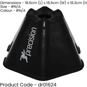 Heavy Duty Rubber Base for Hex Boundary Poles - Indoor Football Footwork Drills