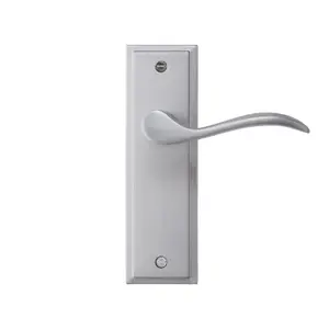 Colours Sennen Nickel effect Aluminium Scroll Latch Door handle (L)105mm (D)70mm, Pair