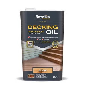 Barrettine ANTI SLIP Decking Oil - Clear 5L